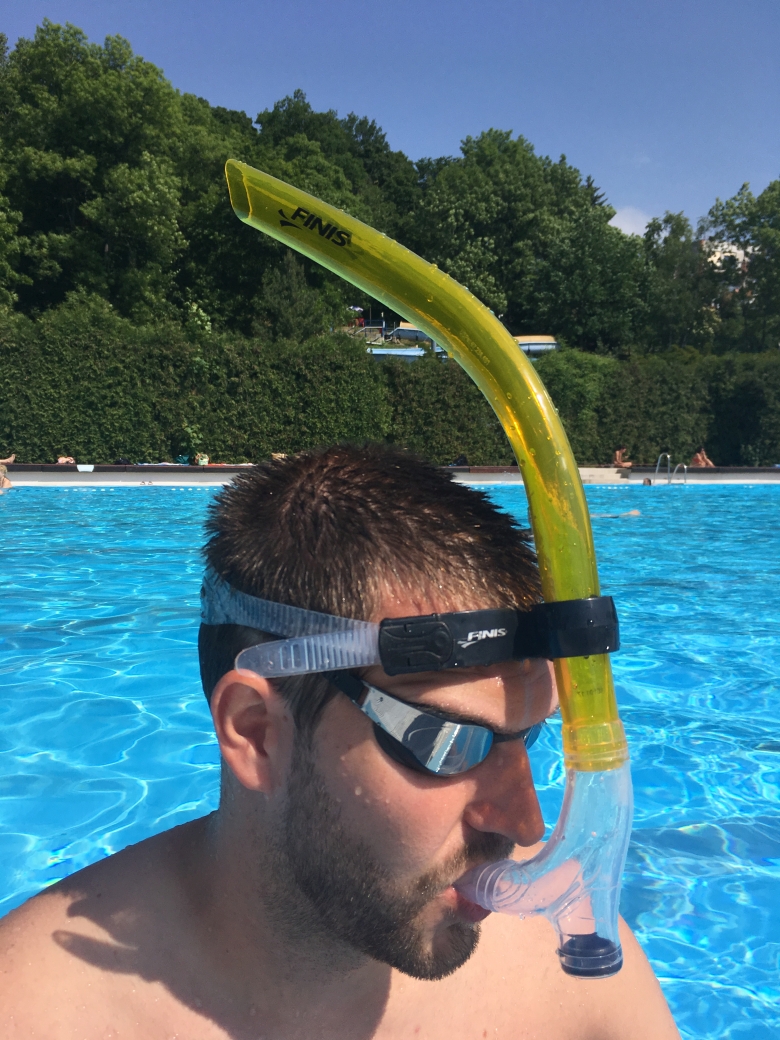 Tubo de natación de respiración de Snorkel de silicona de cabeza frontal  para entrenamiento DE BUCEO