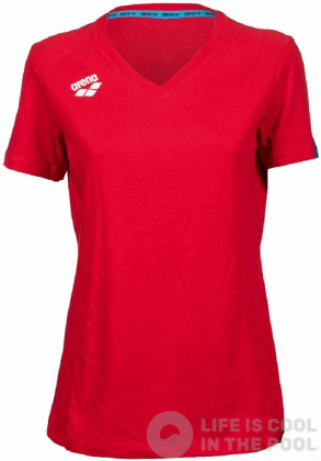 Dámské tričko Arena Women Team T-Shirt Panel Red