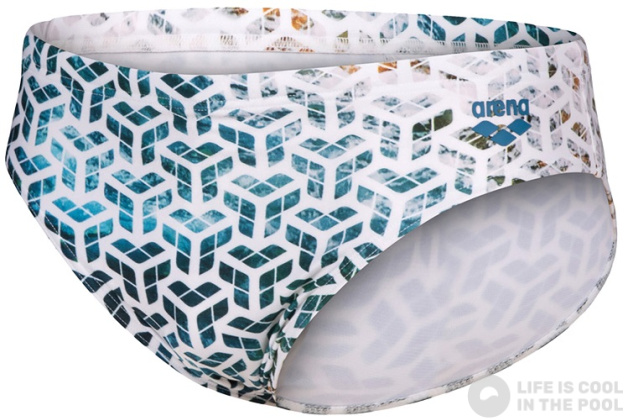 Pánské plavky Arena Planet Water Swim Briefs White Multi