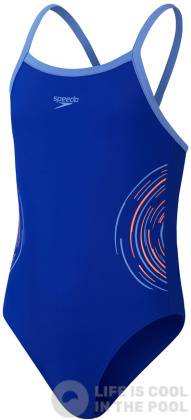 Speedo Plastisol Placement Thinstrap True Cobalt/Curious Blue/Disco Peach