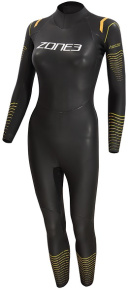 Půjčení - Dámský neopren Zone3 Thermal Aspect Breaststroke Wetsuit Women Black/Orange/Yellow