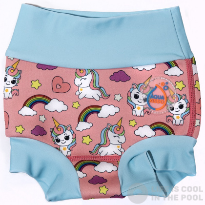 Dětské kojenecké plavky AquaKiddo Swim Nappy Unicorn