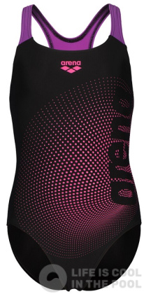 Arena Feel Front-Lined Dim Light Swim Pro Back Girls Black/Pink