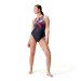 Speedo Printed Hydrasuit Black/Plum Dandy