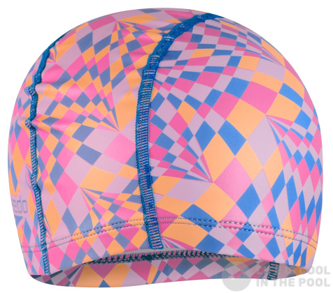 Speedo Printed Pace Cap Junior Blue/Pink