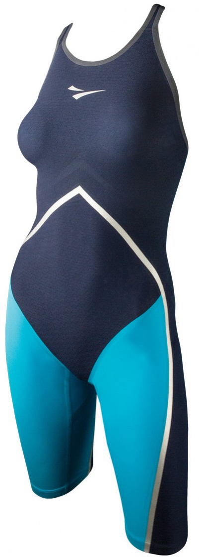 Dámské závodní plavky finis rival open back kneeskin navy/aqua 24