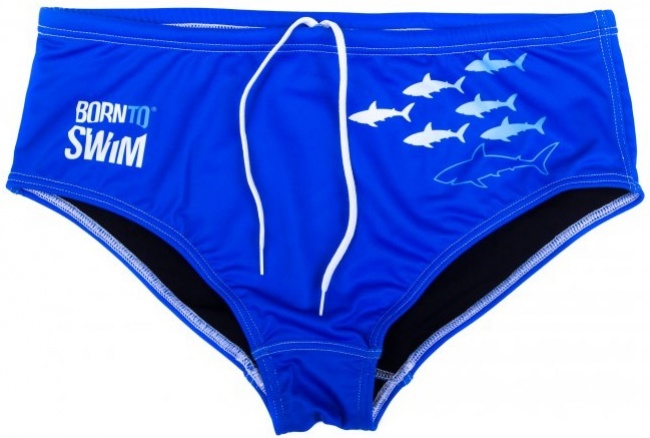 Pánské plavky BornToSwim Sharks Brief Blue XXL + prodejny Praha, Brno, Plzeň a Ostrava výměna a vrácení do 30 dnů s poštovným zdarma