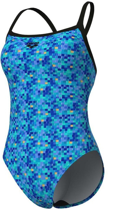 Arena pooltiles swimsuit challenge back black/blue multi l - uk36