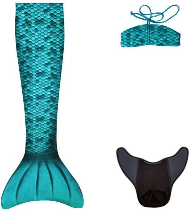 Kuaki mermaids mermaidtail set turqoiuse xs