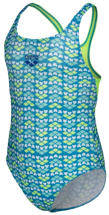 Arena friends swimsuit swim pro girls soft green/multi 98cm