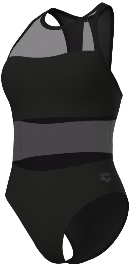 Arena mesh panel swim vent back black xxl - uk40