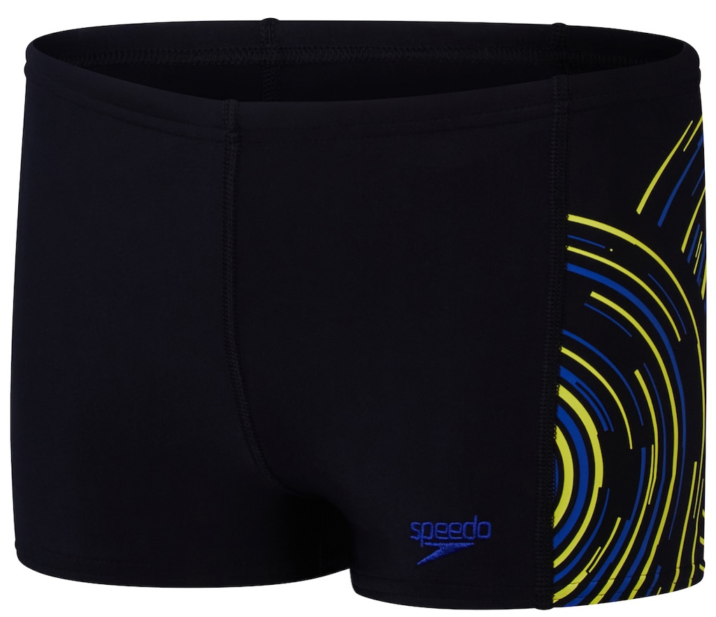 Speedo plastisol placement aquashorts boys black/blue 140cm