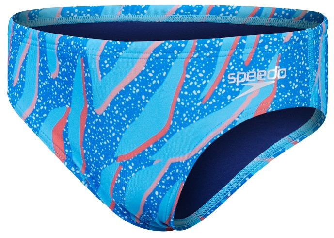 Speedo digi allover 6.5cm brief boy bright blue 140cm