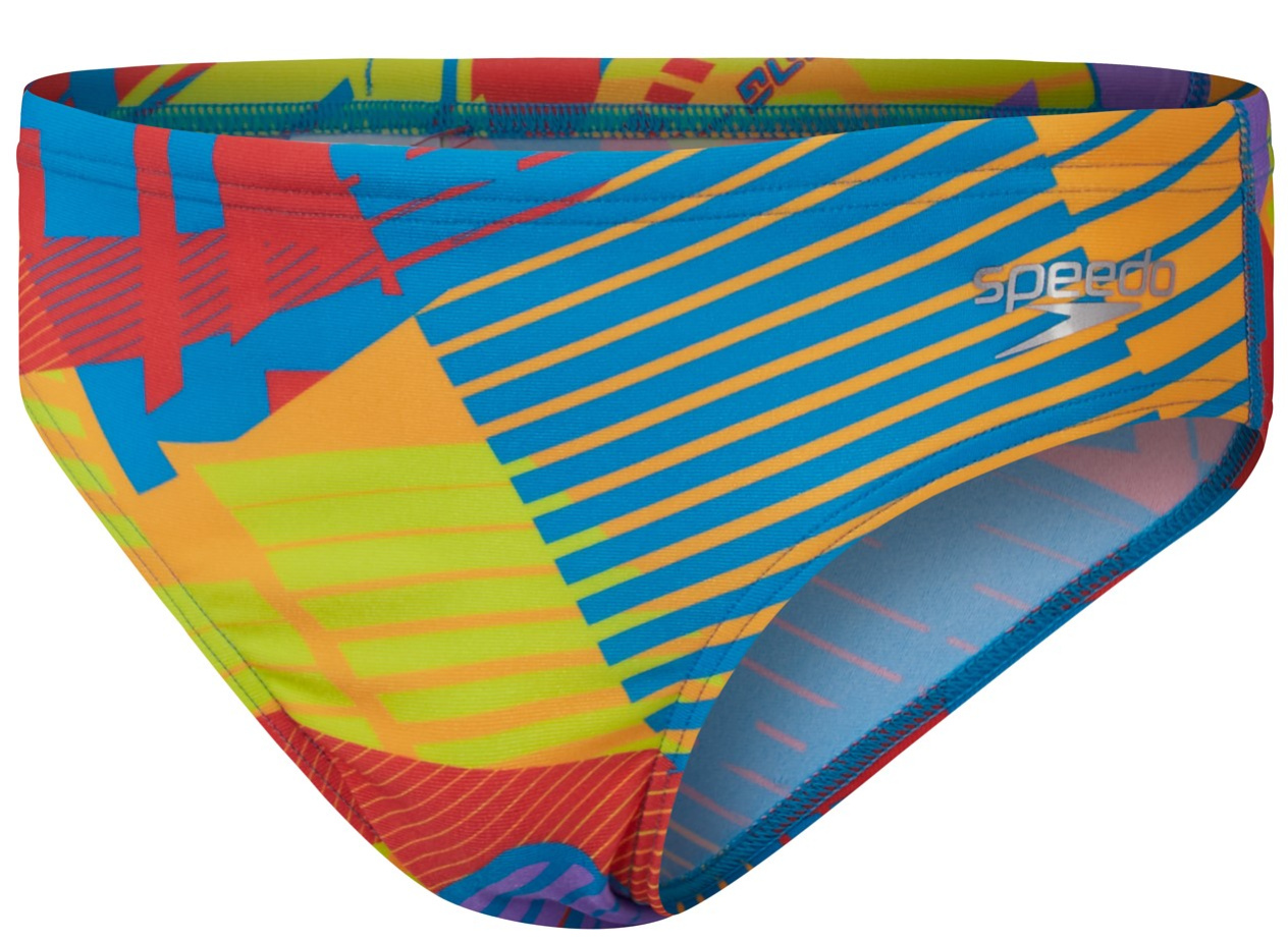 Speedo digi allover 6.5cm brief boy red/yellow 140cm