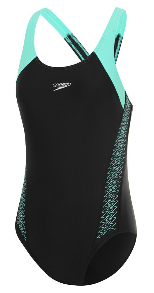 Speedo hyperboom splice racerback black/arctic blue s - uk32